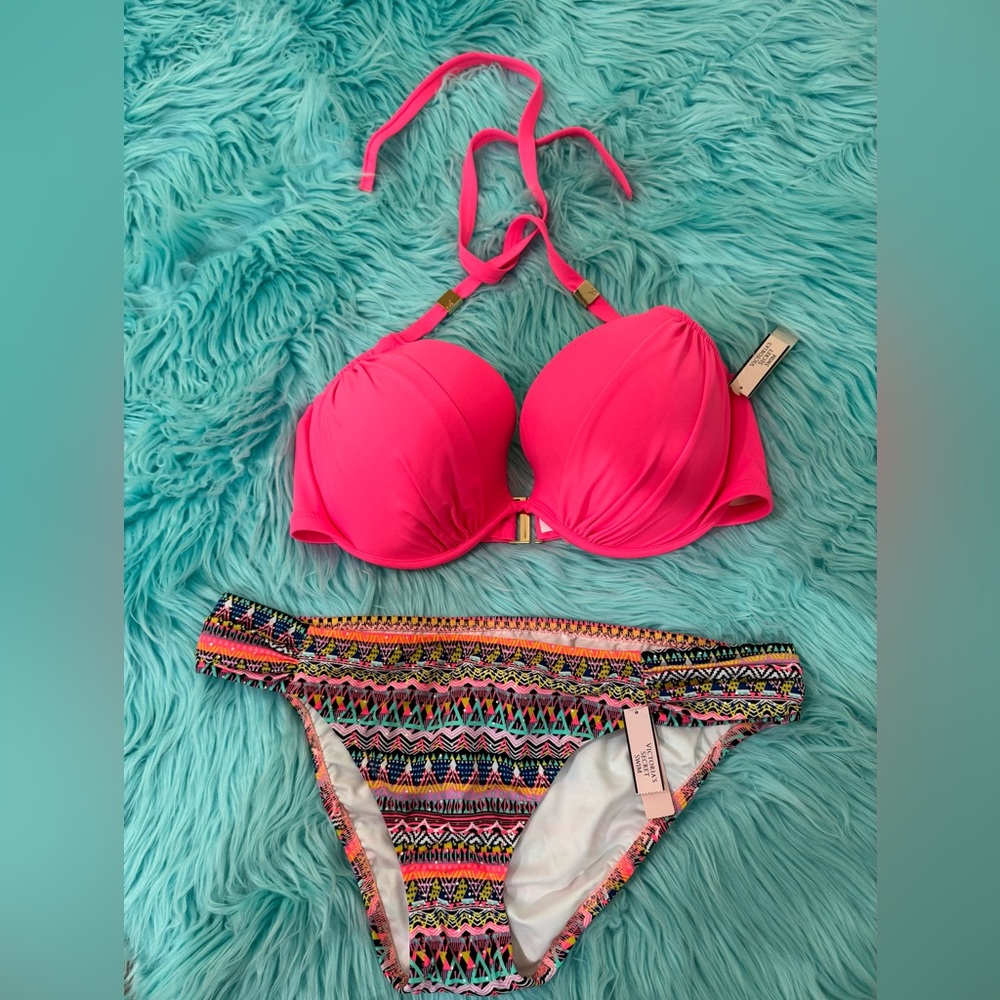 Victoria's Secret Multicolor Geometric Bikini